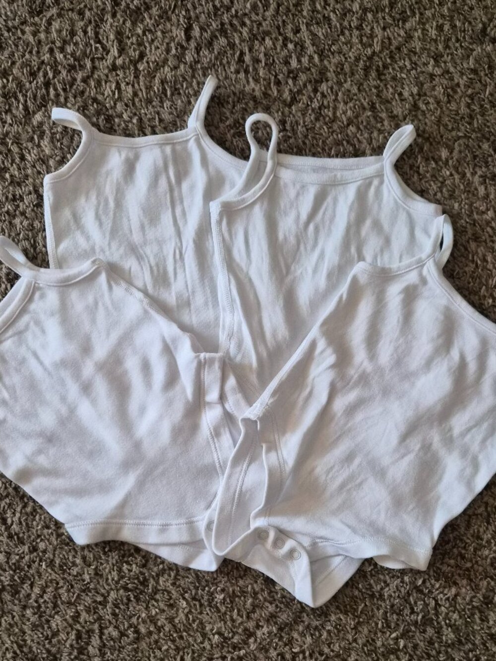 M&S Marks & Spencer White Cami Bodysuit Bundle Size 3-6 Months (4 Pack)